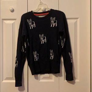 NWOT A&F Bulldog-print Sweater